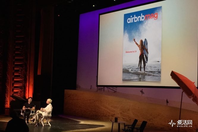 Airbnb CEO Brian Chesky and Hearst Chief Content Officer Joanna Coles