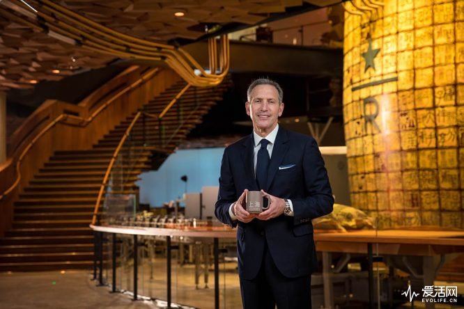 Howard Schultz in the new Starbucks Roastery in Shanghai, China on Sunday, December 3, 2017. (Joshua Trujillo, Starbucks)