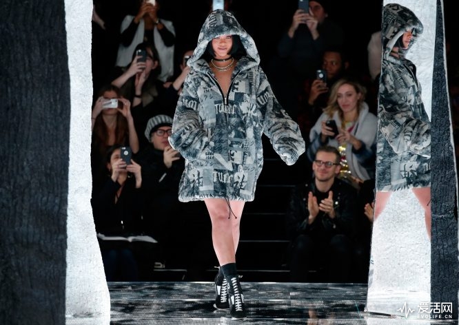 NEW YORK, NY - FEBRUARY 12:  Rihanna walks the runway at the FENTY PUMA by Rihanna AW16 Collection during Fall 2016 New York Fashion Week at 23 Wall Street on February 12, 2016 in New York City.  (Photo by JP Yim/Getty Images for FENTY PUMA)