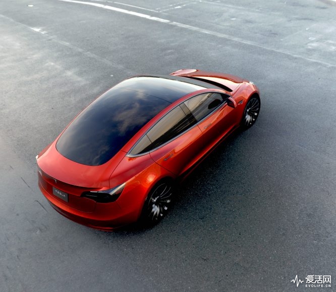 Tesla-Model-3-wallpaper-red