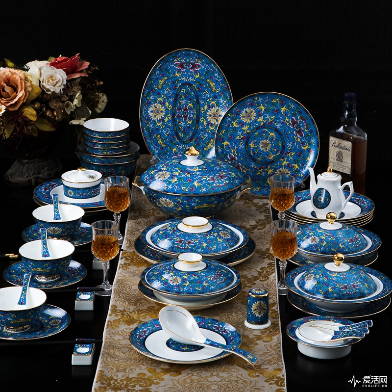High-end-Enamel-Luxury-Tableware-Bone-China-Ceramic-Dishes-Plate-Wedding-Gifts-Home-Classical-Dinnerware-Combination