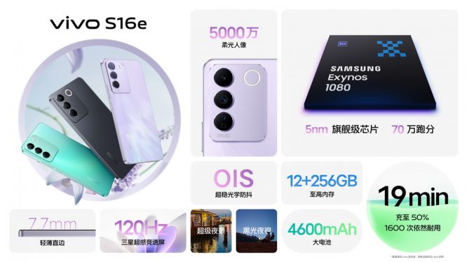 vivo S16e产品卖点综合图