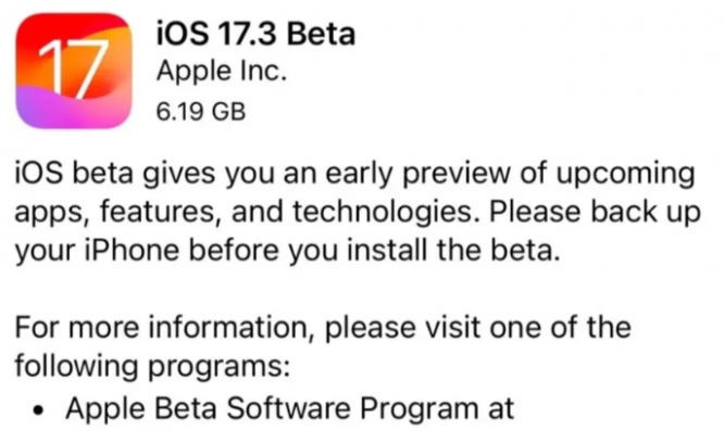 iOS 17.3 1
